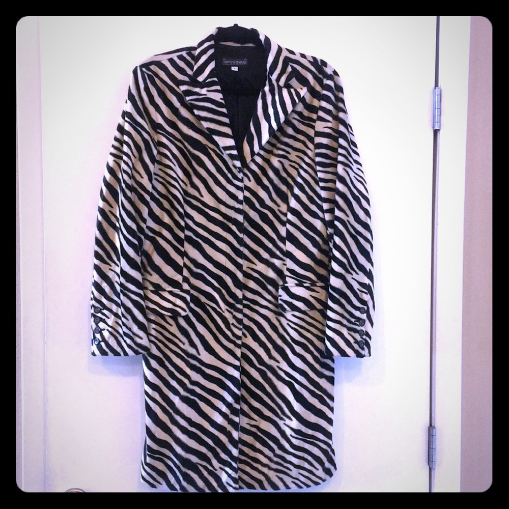 TIGER faux fur long jacket! Beautiful!